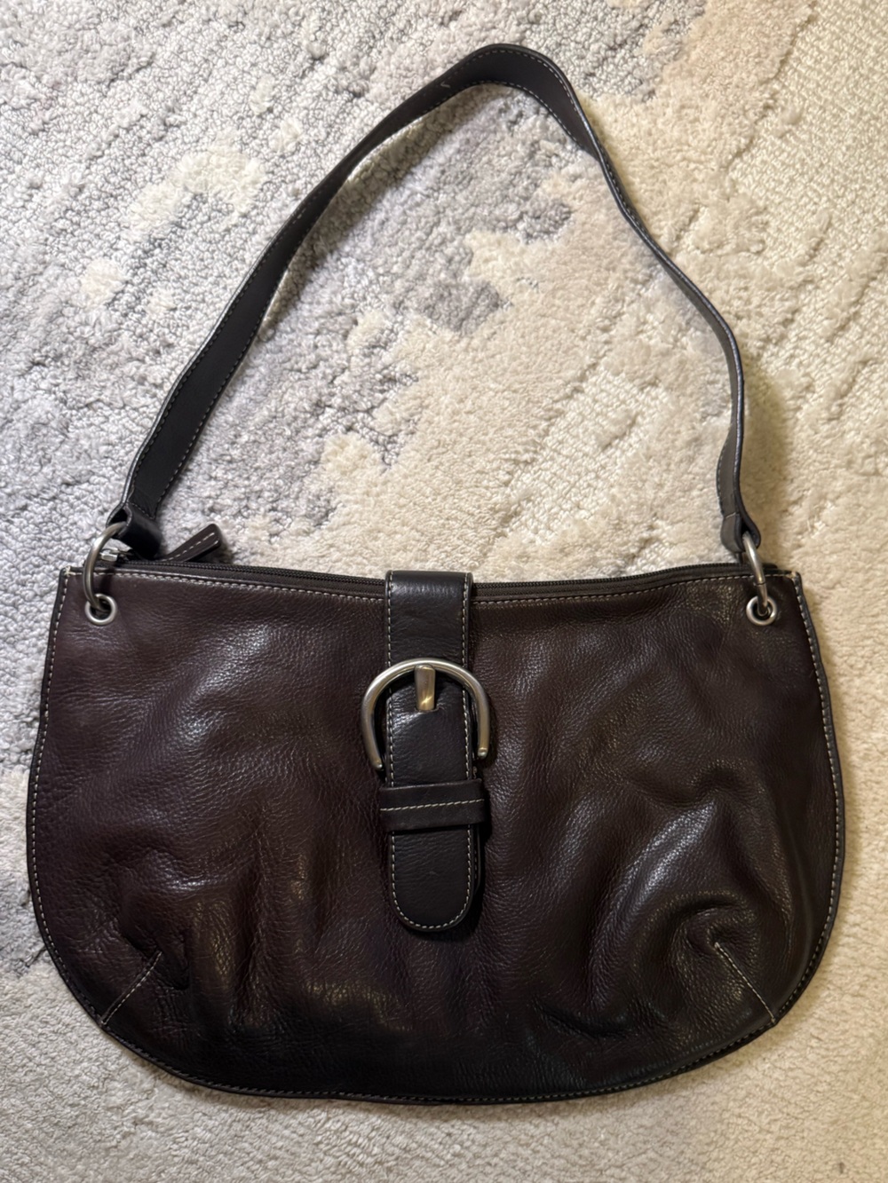 Valerie Stevens Chocolate Brown SOFT leather handbag